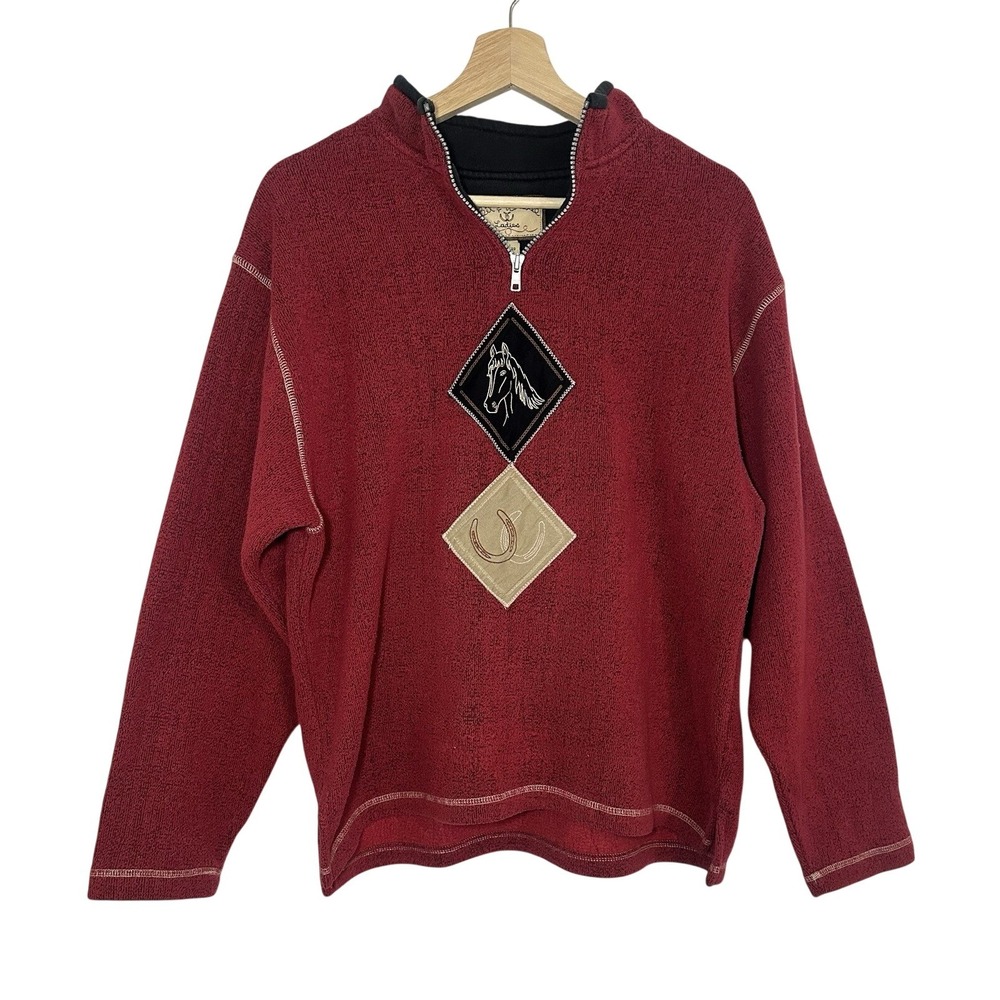 VTG Bit & Bridle Women's Large Sweater Pullover Equestrian Western Rodeo Horse